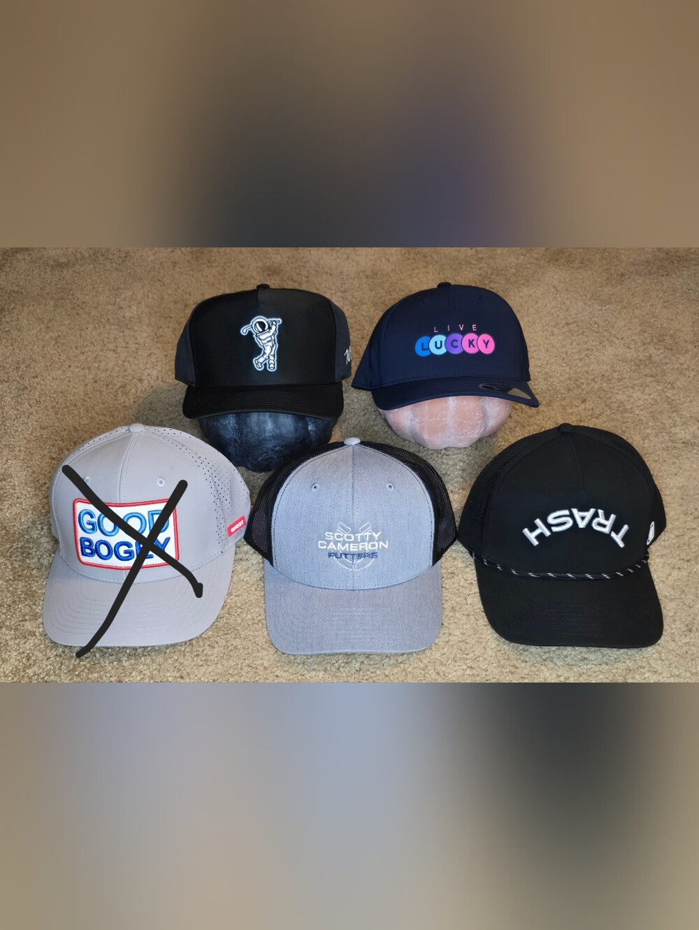 Lot Of 4 Snapback Hats